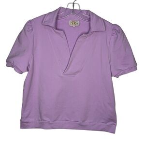 SSYS The Short Sleeve Ellie Top in Lilac - Small